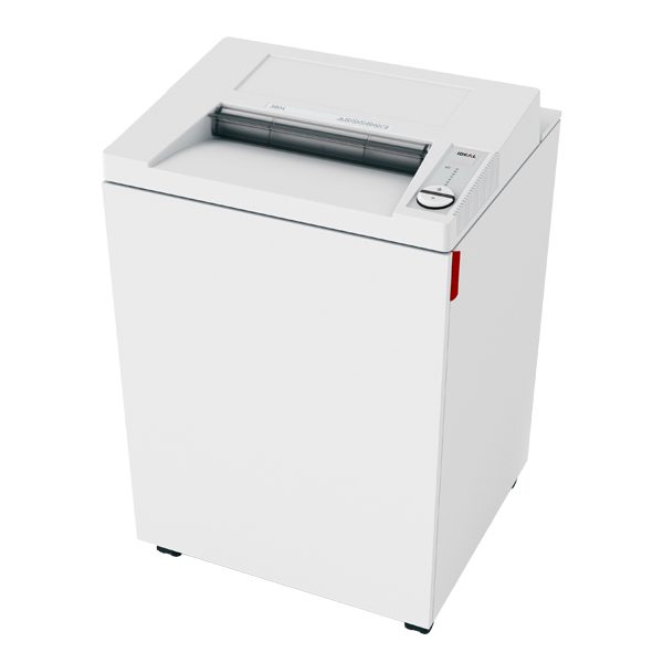 Ideal 3804 CC Destructora de Papel Manual Corte en Particulas P-4 - Destruye hasta 22 Hojas - Uso Continuo - Destruye Papel, Tarjetas, Cd`s y Clips - Papelera de 165L - Color Blanco