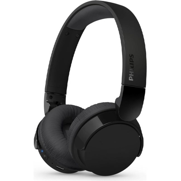 Philips TAH3209 Auriculares Inalambricos On‑Ear - Bluetooth 5.3 - Hasta 25h de Reproduccion - Microfono con Reduccion de Ruido - Diseño Plegable y Ligero con Almohadillas de Espuma Viscoelastica - Color Negro