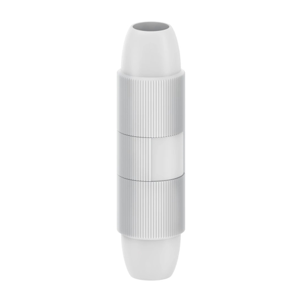 Hama Essential Empalme Coaxial con Bloqueo - Fijacion con Tornillo - Apto para Cables entre 5 y 7mm - Color Blanco