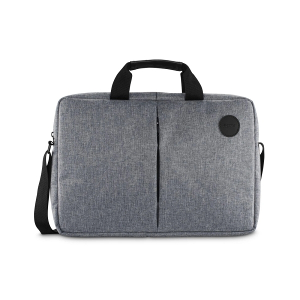 Hama Genua Maletin para Portatiles hasta 15.6" - Poliester - Bandolera Ajustable - Bolsillo Frontal - 42.5x5x31cm - Color Gris