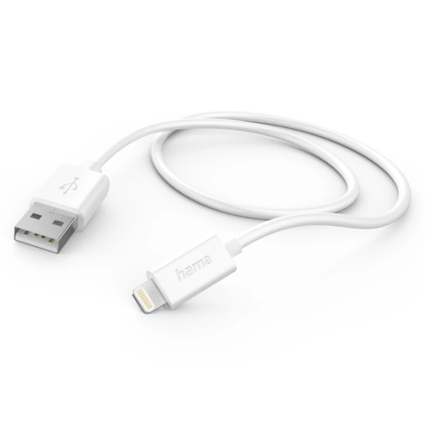 Hama Cable de Carga - USB-A Macho - Ligthning - Longitud 1m - Color Blanco