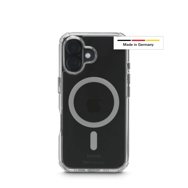 Hama Extreme Protect Funda para iPhone 17 - Magnetico - Antideslizante - Policarbonato - Proteccion D3O - Bordes Elevados - Color Transparente