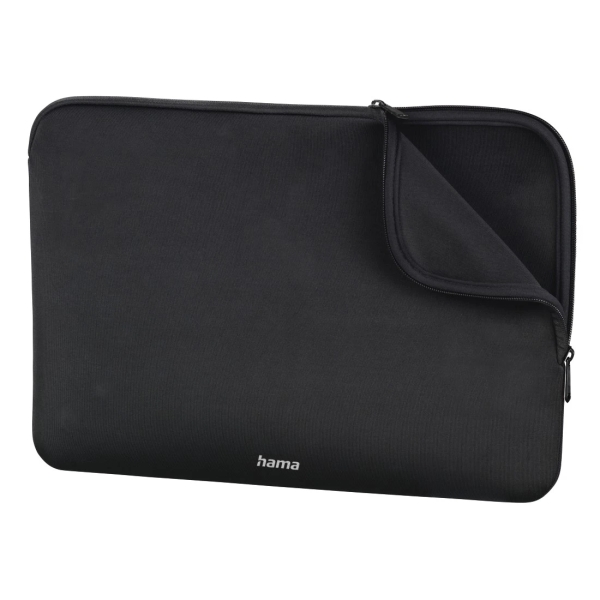 Hama Neopreno Funda para Portatiles hasta 15.6" - Cierre con Cremallera - Forro Interior Suave - 42x2x29cm - Color Negro