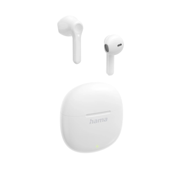 Hama Action One Auriculares con Microfono Omnidireccional - Bluetooth - Rango 10m - Asistente de Voz - Carga por USB-C - Color Blanco