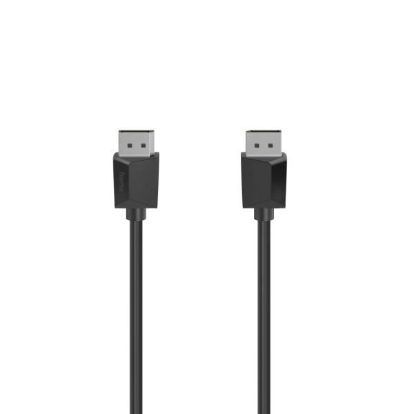 Hama Essential Cable DisplayPort 1.2 4K - Longitud 1.5m - Blindaje Doble - Velocidad hasta 21.6Gbps - Color Negro