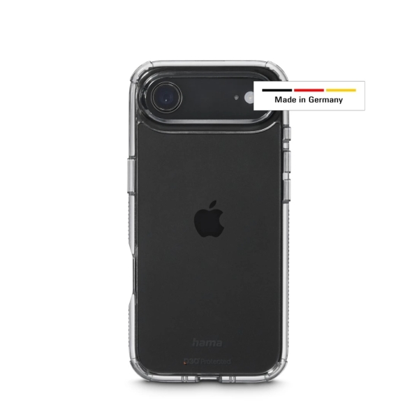Hama Extreme Protect Funda para iPhone Air - Antideslizante - Policarbonato - Proteccion D3O - Bordes Elevados - Color Transparente