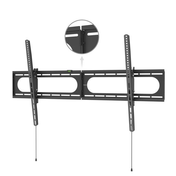 Hama Strong Soporte Fijo de Pared para TV hasta 120" - Peso Max 100kg - Inclinable - VESA 1100x600mm - Acero - Color Negro