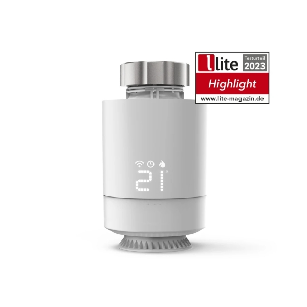 Hama Termostato de Radiador Inteligente - WLAN - Temperatura Regulable - Compatible con Asistente de Voz - Control con App - Color Blanco