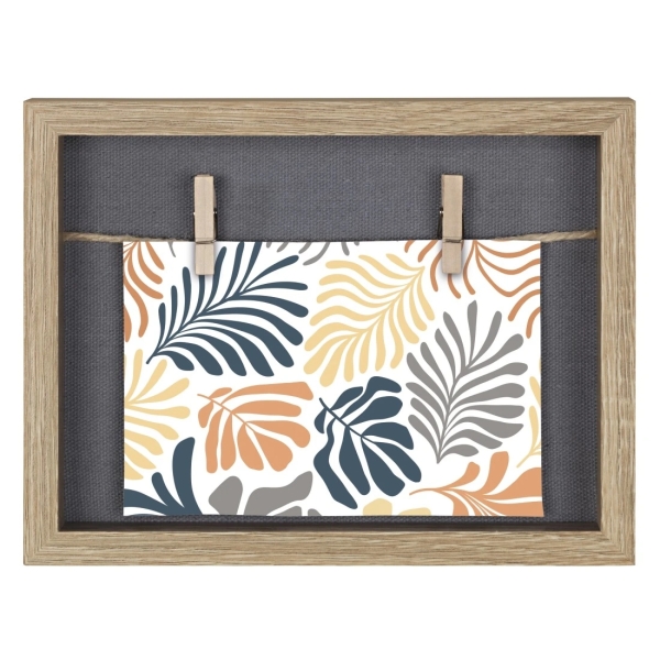 Hama Muro Marco de Fotos con Cordon - Madera MDF - 21.5x16.5x3.2cm - Color Marron