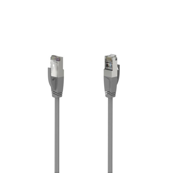 Hama Essential Cable de Red UTP RJ45 Cat-5e - Longitud 1.5m - Velocidad hasta 1Gbps - Blindado - Color Gris