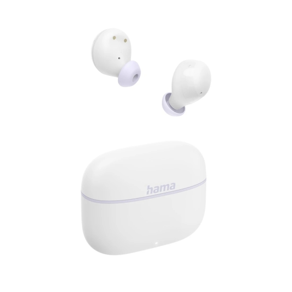 Hama Freedom Buddy II Auriculares con Microfono Omnidireccional - Bluetooth - Rango 10m - Asistente de Voz - Carga por USB-C - Color Blanco