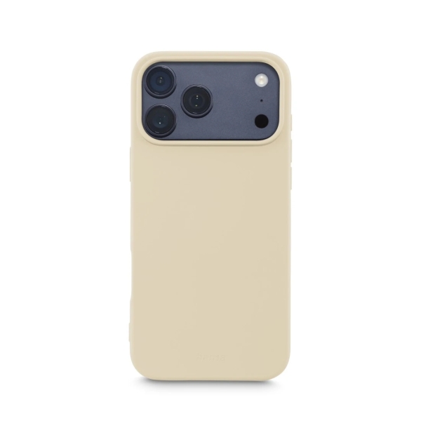 Hama Fantastic Feel Funda para iPhone 17 Pro Max - Antideslizante - Poliuretano Termoplastico - Bordes Elevados - Color Beige