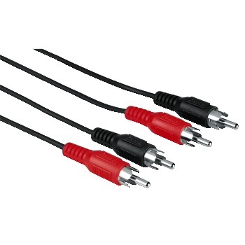Hama Cable de Audio RCA - Doble Conector Macho - Longitud 1.2m - Color Negro