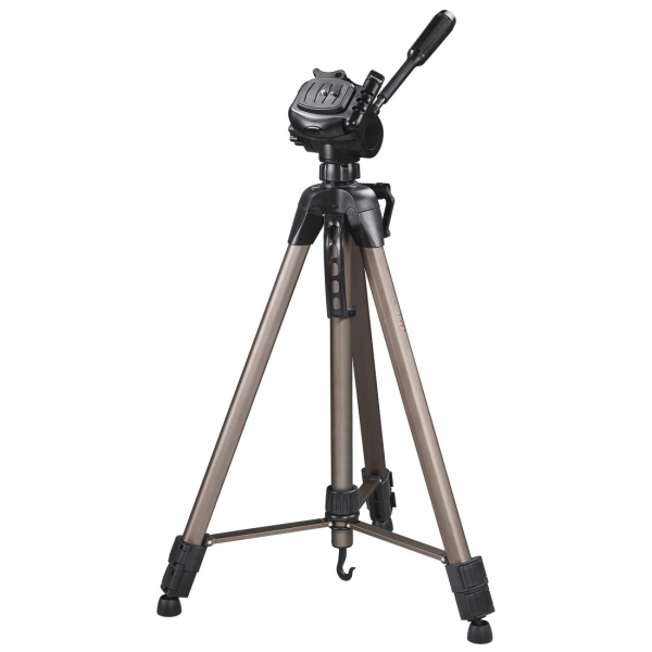 Hama Star 64 Tripode para Camara con Rosca 1/4" - Peso Max 4kg - Altura hasta 185cm - Manivela en Columna Central - Aluminio - Soporte de Liberacion Rapida - Cabezal de 3 Vias - Color Beige
