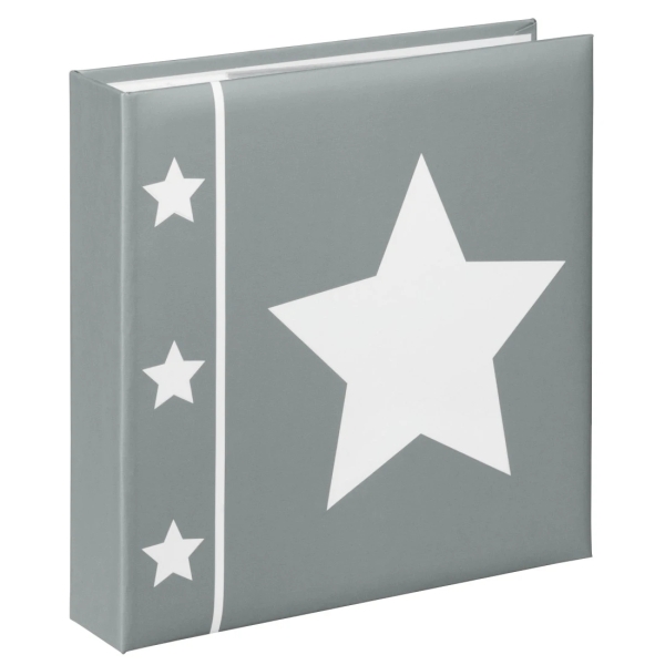 Hama Skies Album de Fotos - Capacidad para 200 Fotos 10x15cm - Insercion Lateral - Tapa Plastificada - 22.5x22cm - Color Gris