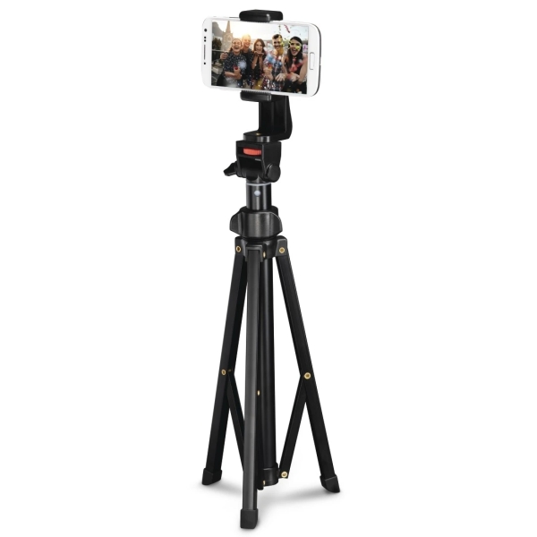 Hama Rotary Tripode para Smartphone - Disparador Bluetooth - Peso Max 1kg - Altura Ajustable hasta 150cm - Aluminio - Color Negro
