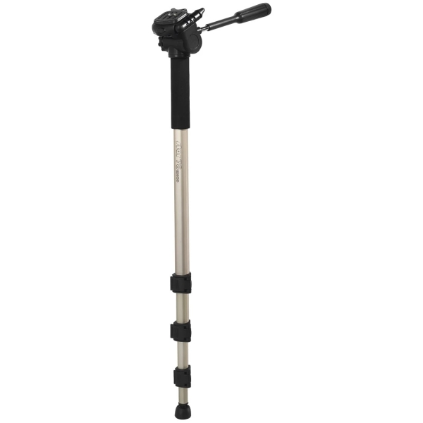 Hama Star 78 Mono Monopie Telescopico para Camara - Peso Max 4kg - Altura Ajustable hasta 176cm - Aluminio - Soporte de Liberacion Rapida - Cabezal de 3 Vias - Color Beige