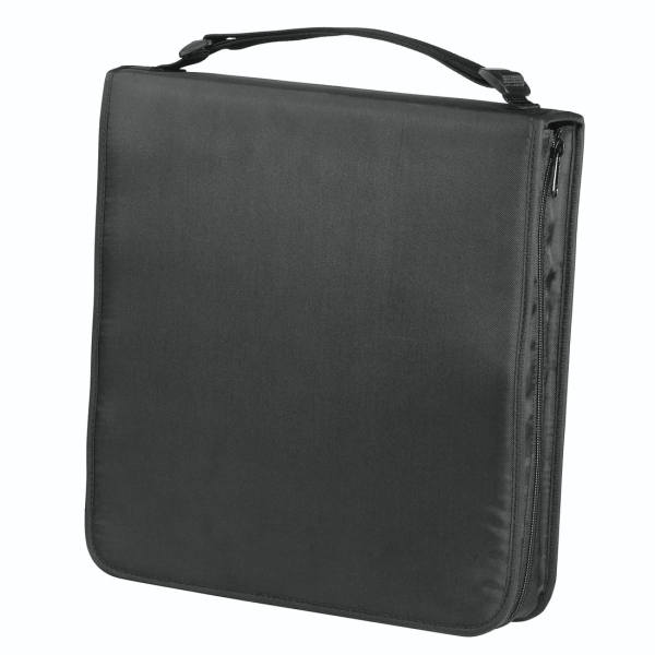 Hama Antistatic Archivador de Nylon para 160 CDs/DVDs - Fundas de Poliester - Proteccion contra Cargas Electrostaticas - 30.4x33.5x6.8cm - Color Negro