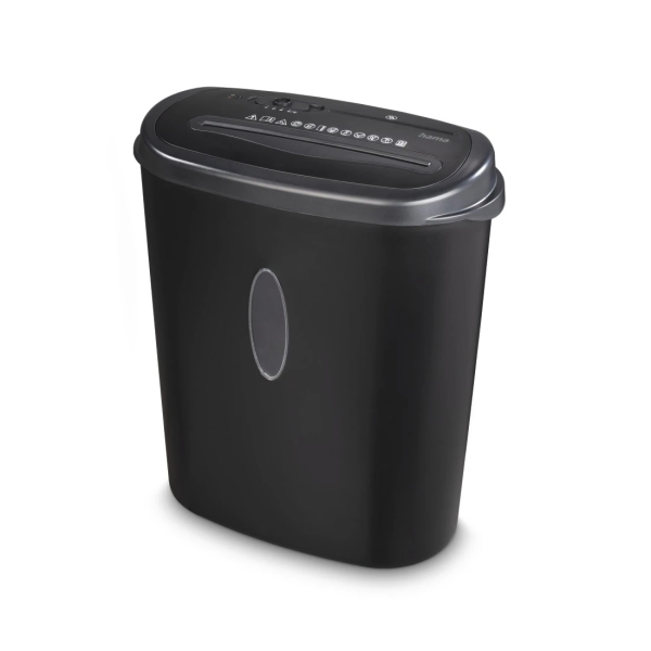 Hama Home x12CD Destructora de Papel Manual - 529W - Apagado Automatico - Destruye hasta 13 Hojas - Velocidad 2m/min - Corte Transversal P-4 - Destruye Bandas Magneticas y Tarjetas - Color Negro