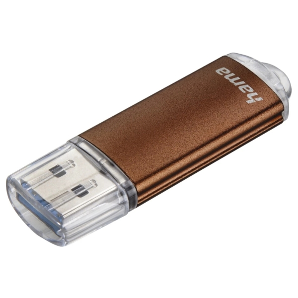 Hama Laeta Memoria Pendrive USB 3.0 con Tapa - 32GB de Capacidad - 70Mb/s de Transferencia - Cuerpo Metalico - 60x18x9mm - Color Marron