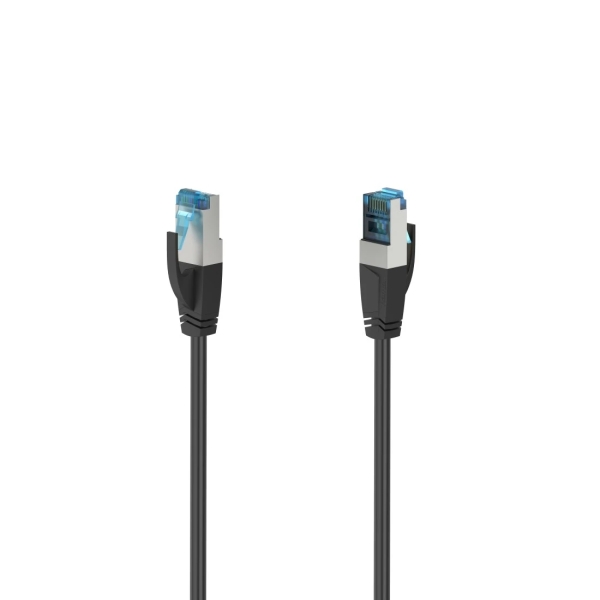 Hama Essential Cable de Red FTP RJ45 Cat-6a - Longitud 3m- Velocidad hasta 10Gbps - Blindaje Doble - Color Negro