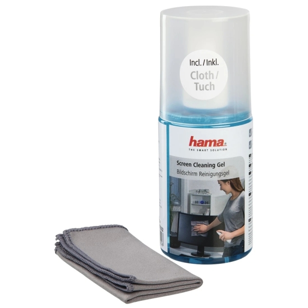 Hama Limpiador de Pantallas - Capacidad 200ml - Bayeta de Microfibra - Color Gris
