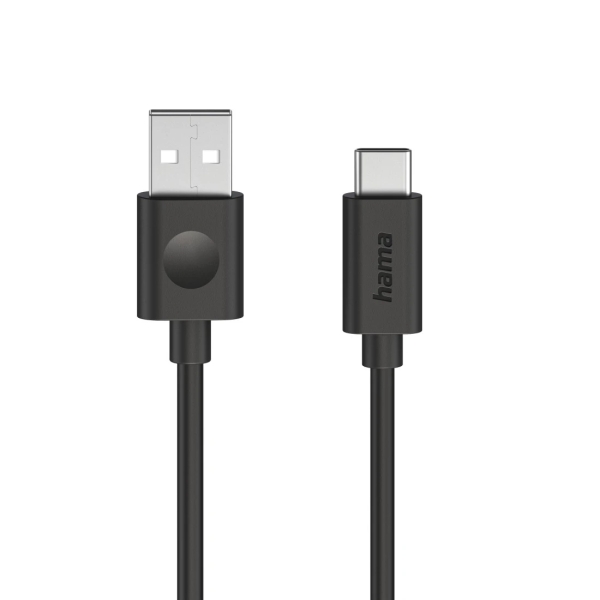 Hama Cable USB - USB-A Macho - USB-C Macho - Longitud 1.2m - Velocidad hasta 480Mbps - Color Negro