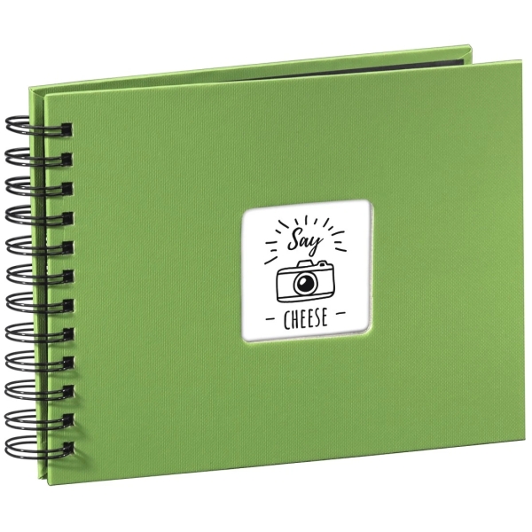 Hama Album de Fotos con Espiral - 50 Paginas Negras - Tapa de Papel - 24x17cm - Color Verde