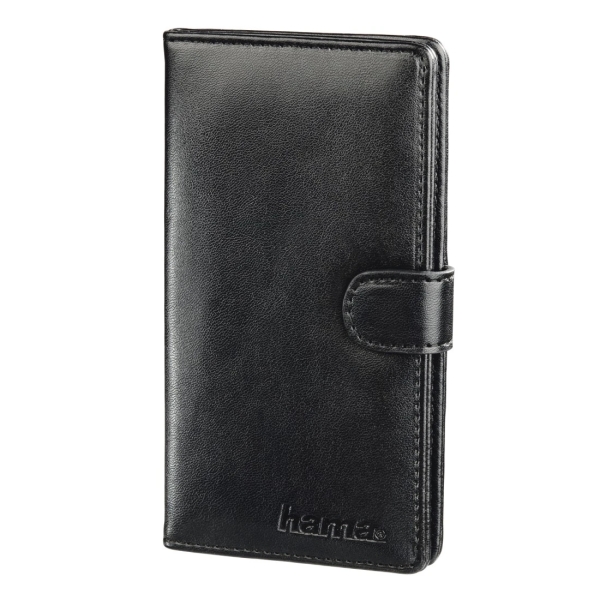 Hama Vegas Estuche para Tarjetas de Memoria SD y Micro-SD - Capacidad hasta 12 Tarjetas - Cuero - 8x1.6x13.7cm - Color Negro