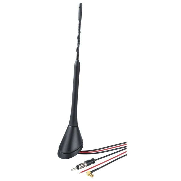 Hama Antena de Techo de 23cm - Cable de 5m - Montaje con Tornillos - Color Negro