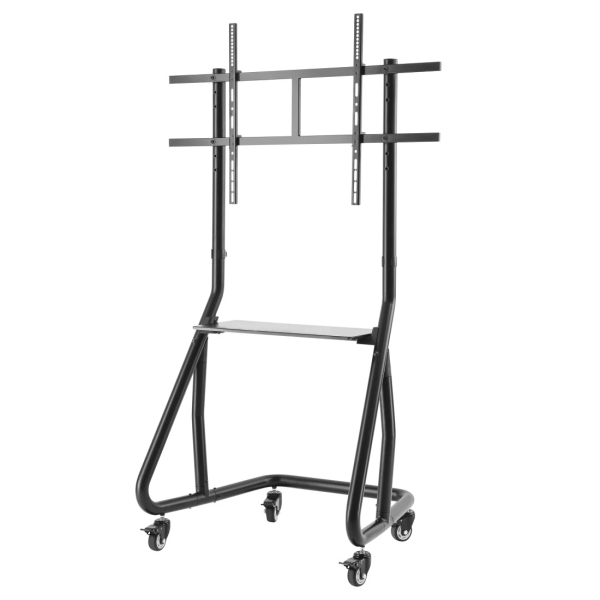 Hama Trolley Soporte con Ruedas para TV hasta 100" - Peso Max 80kg - VESA 1000x600mm - Altura Ajustable - Aluminio - 68.3x109.4x168.5cm - Color Negro