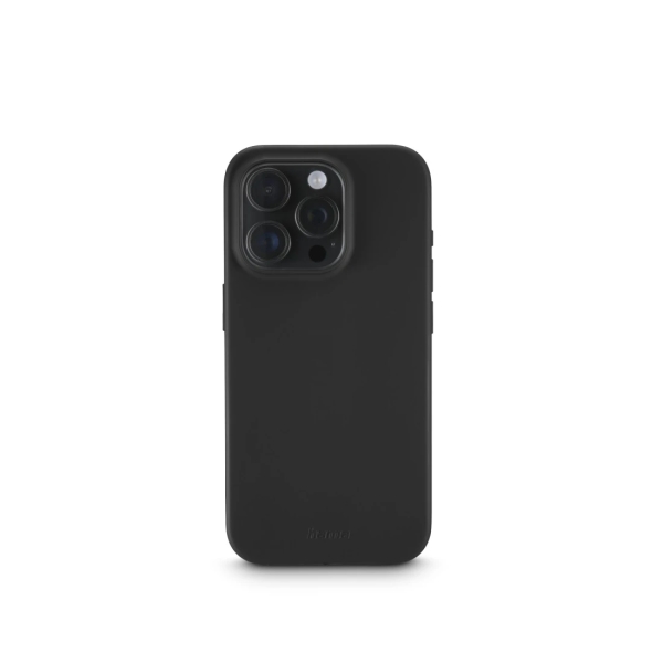Hama Fantastic Feel Funda para iPhone 16 Pro - Antiadherente Anti-Suciedad - Poliuretano Termoplastico - Bordes Elevados - Color Negro