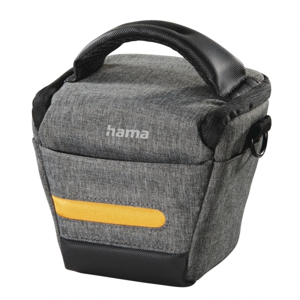 Hama Trinidad Funda para Camara - Poliester Reciclado - Asa para Cinturon - Asa de Mano - 13.5x9.5x12cm - Color Gris