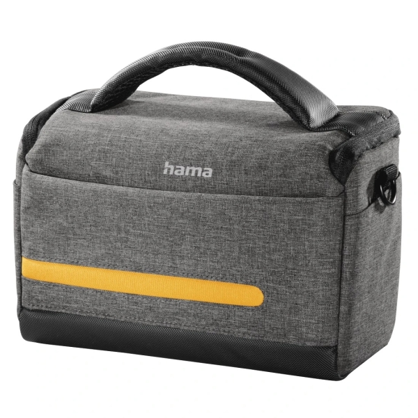 Hama Terra Funda para Camara - Poliester Reciclado - Adaptable a Maleta - Compartimento Separado para Objetivo - Asa de Mano - 23x9.5x14cm - Color Gris