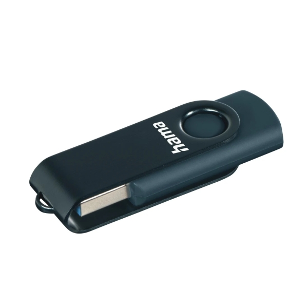 Hama Rotate Memoria Pendrive USB 3.0 - 256GB de Capacidad - 90Mb/s de Transferencia - Tapa Giratoria - Color Azul Oscuro