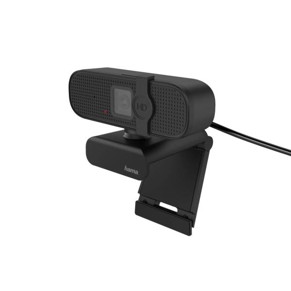 Hama C-400 Webcam HD 1080P - Cable 1.8m - USB-A 2.0 - Microfono Integrado - Proteccion contra Espias - Indicador LED - Modo UVC - Exposicion Automatica - 5.5x5x9.2cm - Color Negro