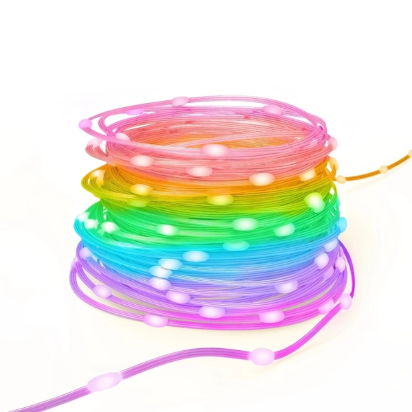 Hama Tira LED RGB Inteligente - Longitud 10m - IP65 - Cable de Alimentacion de 1.5m - WiFi - Multicolor