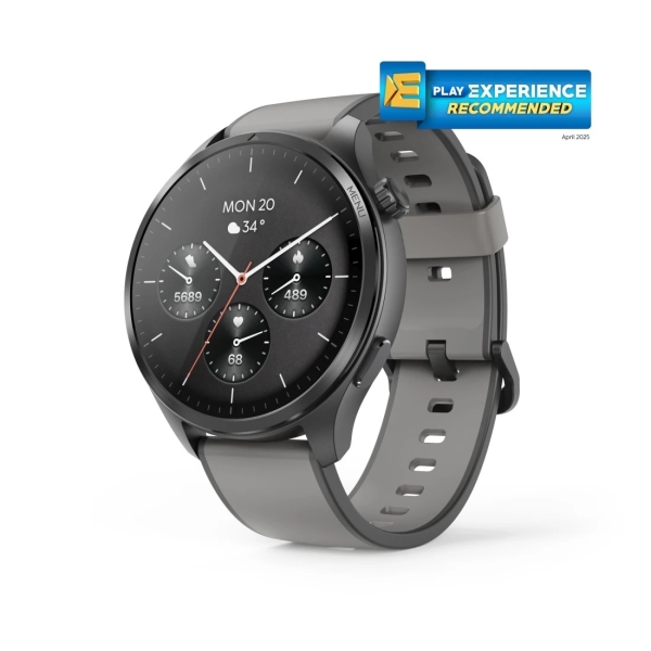 Hama 9000 Reloj Inteligente Smartwatch - Bluetooth 5.3 - Bateria 450mAh - Pantalla AMOLED 1.43" - IP68 - Pulsera de Silicona - GPS Integrado - 4.7x1.4x5.3cm - Color Gris