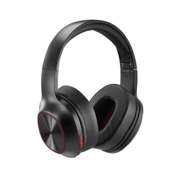 Hama Spirit Calypso II Auriculares con Microfono Omnidireccional - Bluetooth - Rango 10m - Diadema Ajustable - Plegable - Asistente de Voz - Carga por USB-C - Color Negro y Rojo