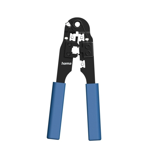 Hama Essential Crimpadora para Terminales RJ45 - Metalico - Cuchillas de Corte - Color Azul y Negro