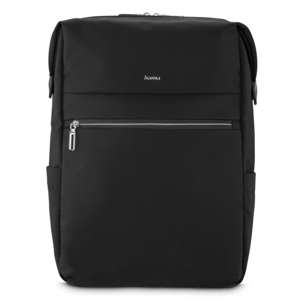 Hama Ultimate Mochila para Portatiles hasta 16.2" - Capacidad 15L - Poliester - Interior Acolchado - Cremallera Bidireccional - Base Reforzada - Bolsillos Laterales - 34x44x11cm - Color Negro