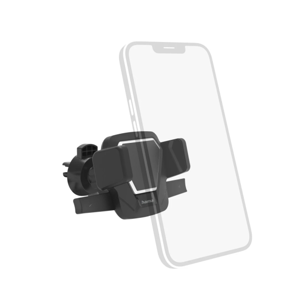 Hama Easy Snap Soporte de Coche para Smartphone - Peso Max 250g - Pinza para Rejilla - Ancho Dispositivo de 5.5 a 8.5cm - Universal - Color Negro