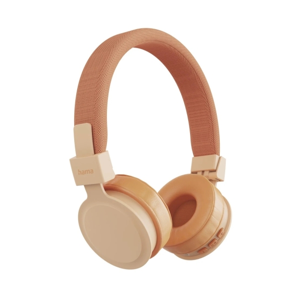 Hama Freedom Lit III Auriculares con Microfono Omnidireccional - Bluetooth - Plegable - Diadema Ajustable - Asistente de Voz - Carga por USB-C - Color Naranja