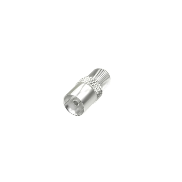 Hama Essential Adaptador de Conector F a Coaxial - Color Plata