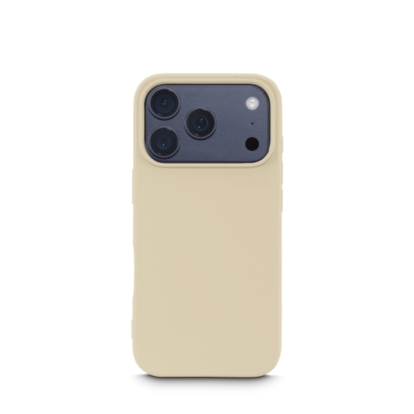 Hama Fantastic Feel Funda para iPhone 17 Pro - Antiadherente Anti-Suciedad - Poliuretano Termoplastico - Bordes Elevados - Color Beige