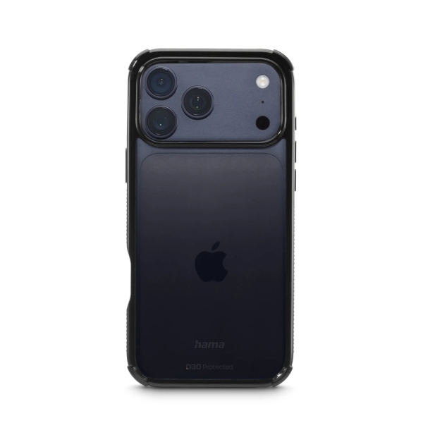 Hama Extreme Protect Funda para iPhone 17 Pro Max - Antideslizante - Policarbonato - Proteccion D3O - Bordes Elevados - Color Negro