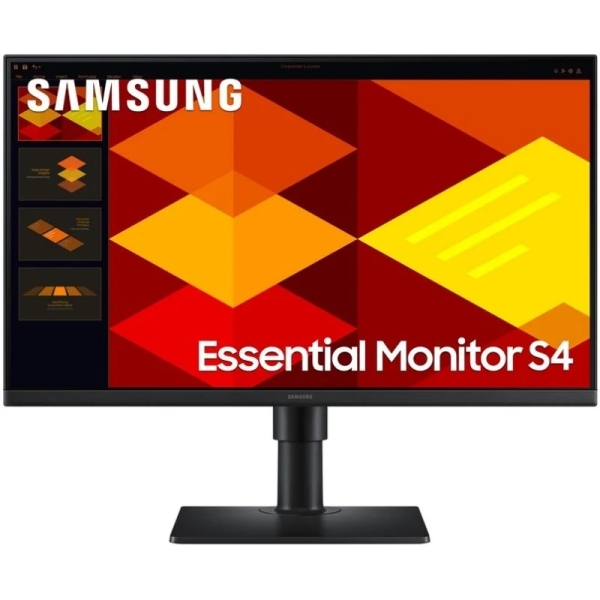 Samsung Essential S40GD Monitor 24" IPS FullHD 100Hz - Respuesta 5ms - Ajustable en Altura, Giratorio e Inclinable - USB, HDMI, DisplayPort - VESA 100x100mm - Color Negro