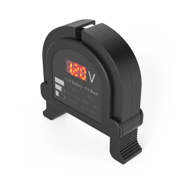 Hama Comprobador de Pilas y Baterias - Universal - Pantalla Digital - Color Negro