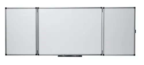 Nobo Classic Pizarra Magnetica Plegable de Esmalte - Medidas Cerrada 1200x900mm, Abierta 2400x900mm - Color Blanco