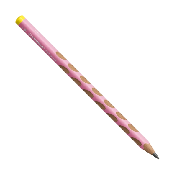 Stabilo Easygraph Pastel Lapiz de Grafito - Mina HB de 3.15mm - Diseño Ergonomico - Uso Zurdo - Color Rosa Pastel